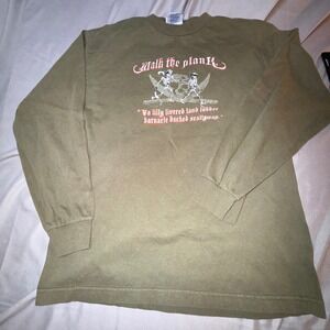 Disneyland Resort Pirates of the Caribbean Shirt Mens Med Green Walk the Plank